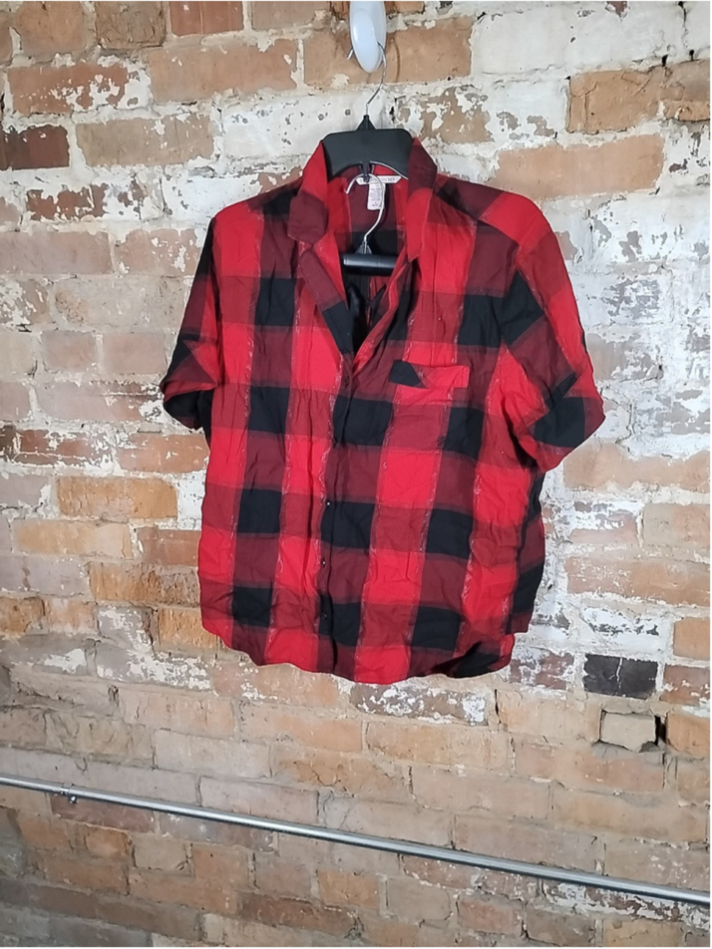 Victoria’s Secret Red Plaid Flannel Short Pajama Set Size M